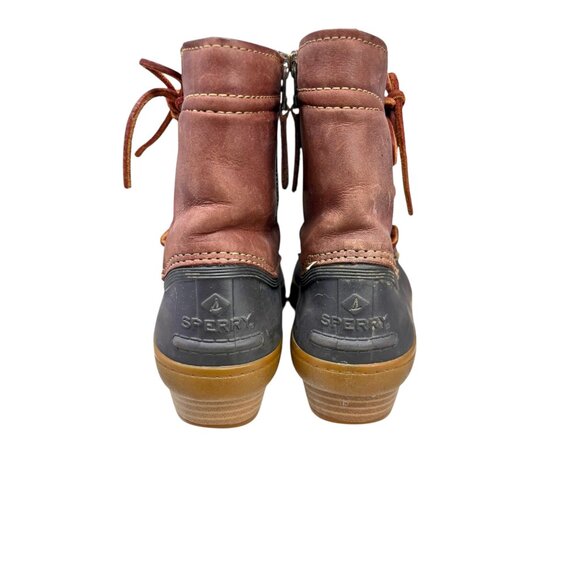 Sperry Top Sider Saltwater Brown Wedge Spray Duck Boot - Picture 9 of 10